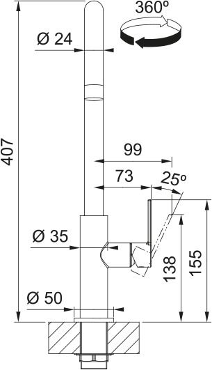 Franke 1150728386  keukenkraan afbeelding 5