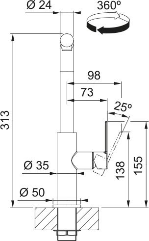 Franke 1150728390  keukenkraan afbeelding 5