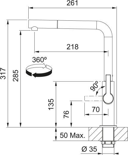 Franke 1150728393  keukenkraan afbeelding 5