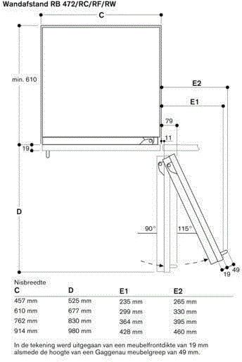 Gaggenau RF463307 inbouw vriezer afbeelding 5