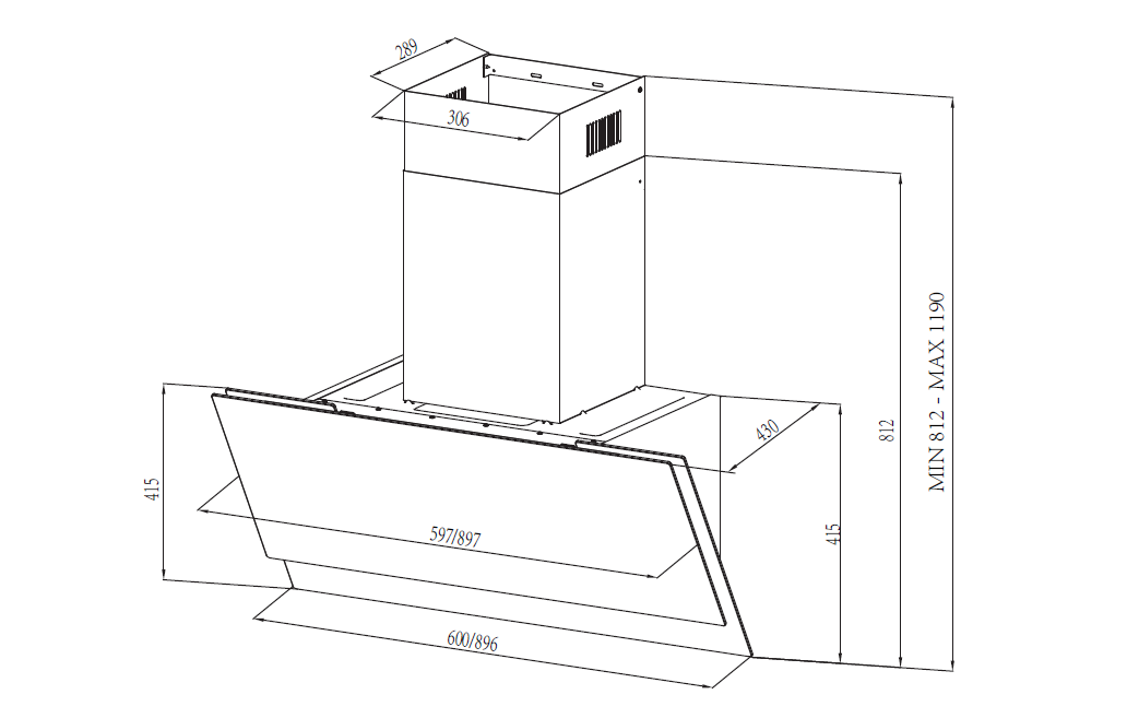 Hananto afzuigkap HIAH9030 afbeelding 3