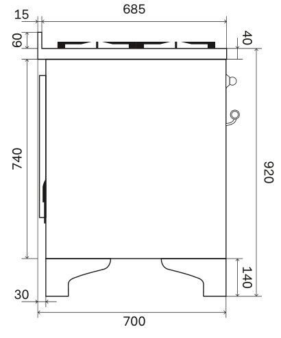 ILVE fornuis M127DNE3/MGC afbeelding 3