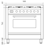 ILVE P096WE3/BG  fornuis afbeelding 5
