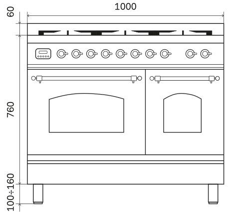 ILVE fornuis PDI106NE3/MGC afbeelding 3