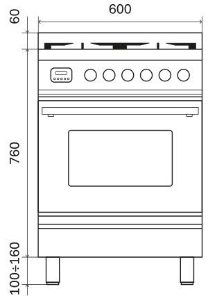 ILVE fornuis  PI064WE3/SS afbeelding 4