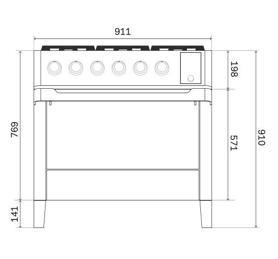 ILVE fornuis PMI09S3/MK afbeelding 3
