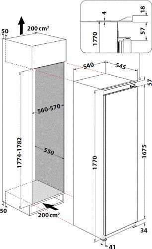 Indesit INS18011 inbouw koelkast afbeelding 5