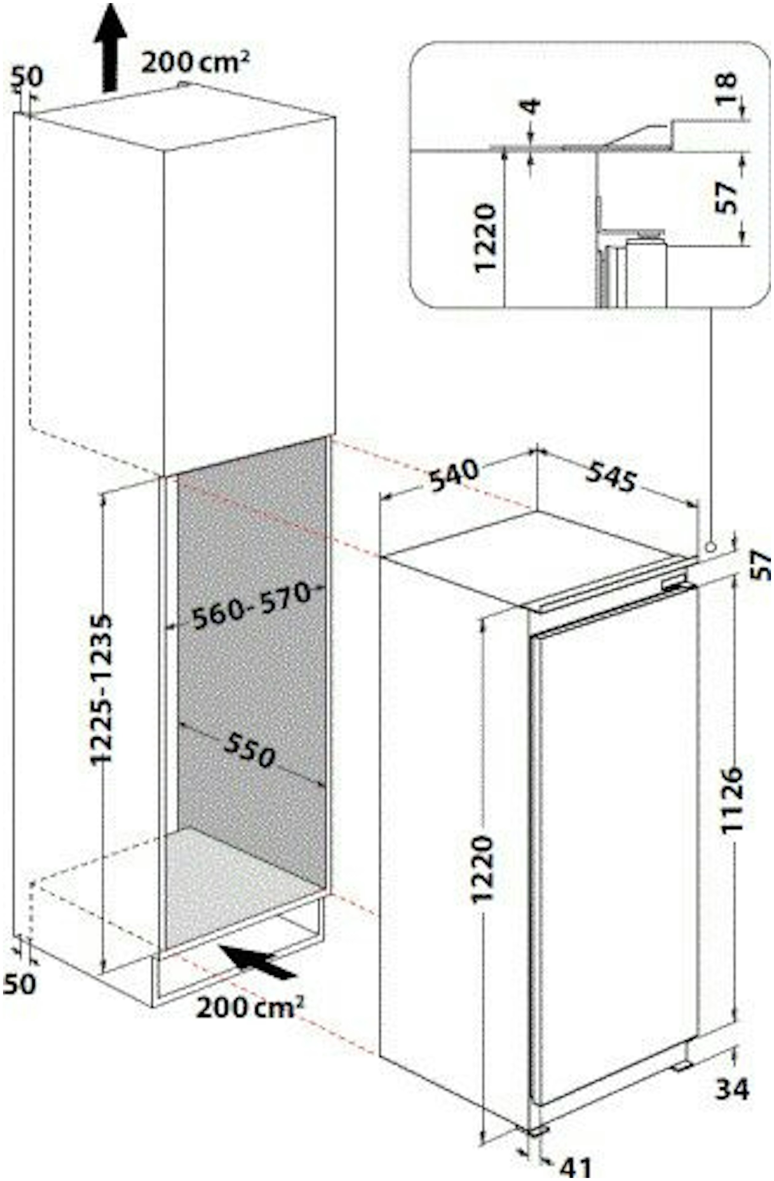 Indesit koelkast inbouw S12A1D/I1 afbeelding 4
