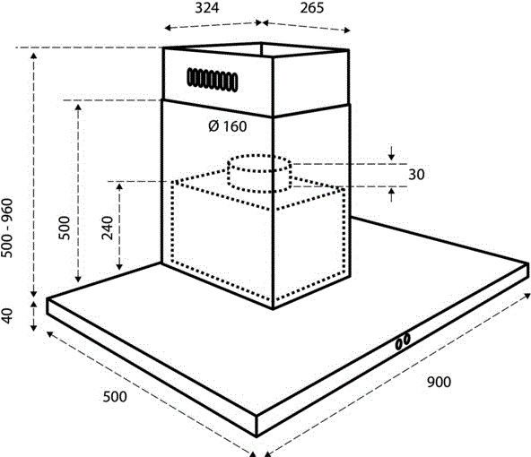 Inventum afzuigkap  AKM9004RVS afbeelding 4