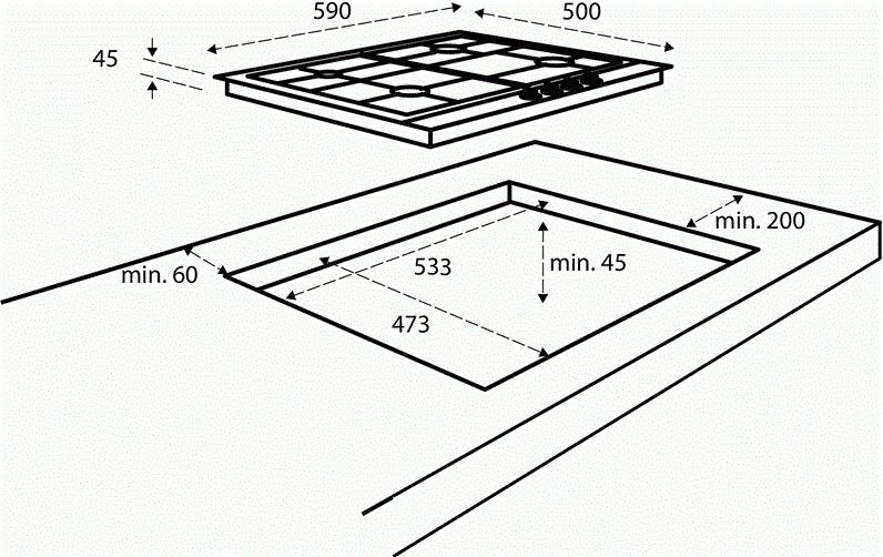 Inventum kookplaat IKG6011RVS afbeelding 3