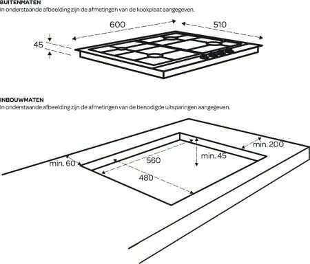 Inventum kookplaat inbouw IKG6024WGGL afbeelding 4