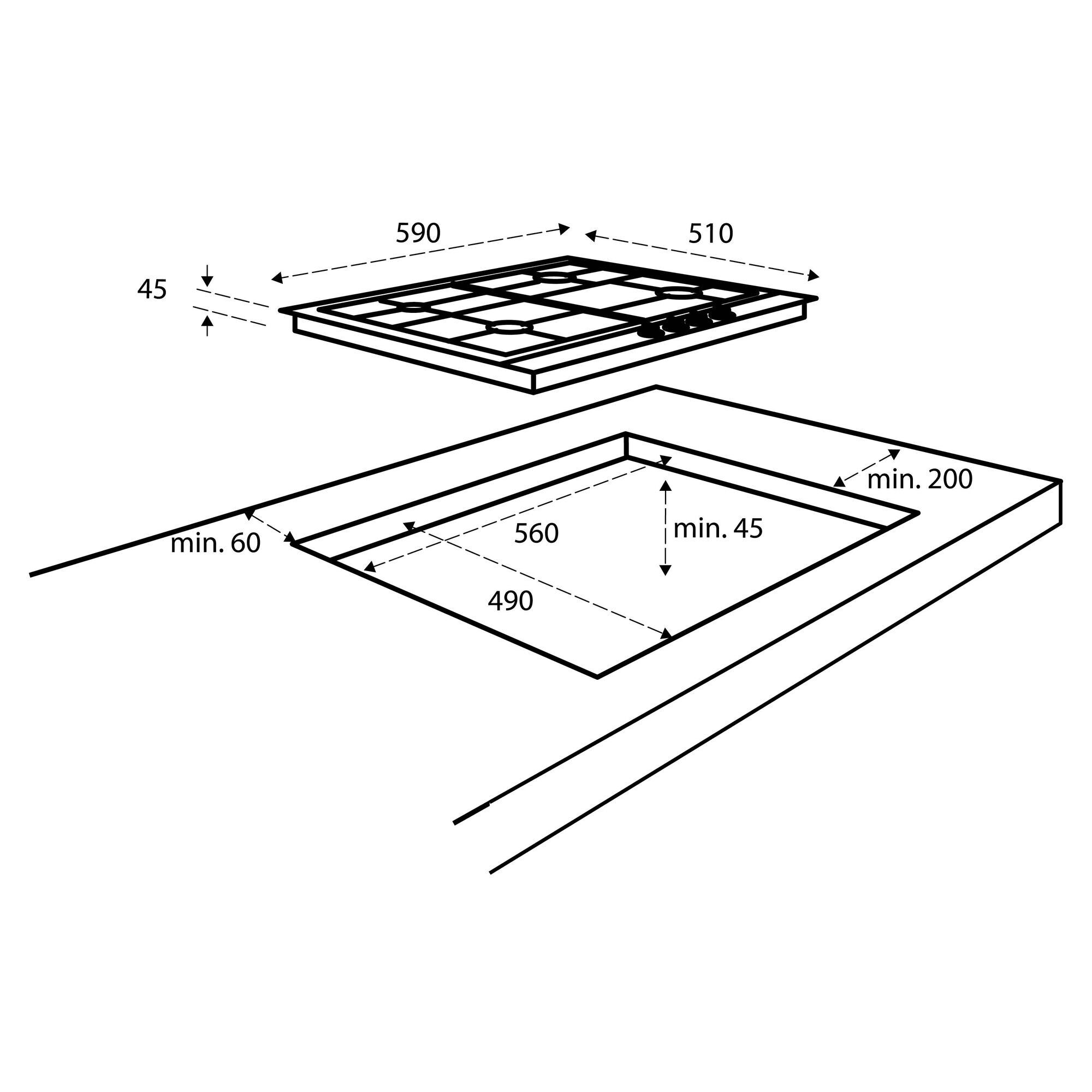 Inventum kookplaat IKG6024WGRVS afbeelding 3