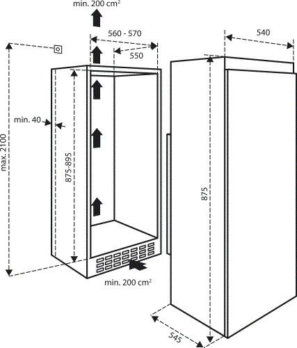 Inventum koelkast inbouw IKK0881D afbeelding 4
