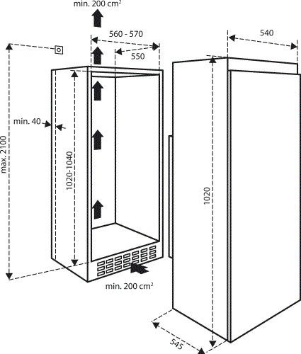 Inventum koelkast inbouw IKK1021D afbeelding 4