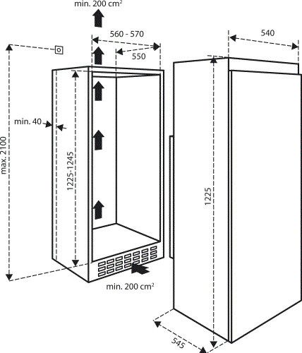 Inventum koelkast inbouw IKK1221D afbeelding 4