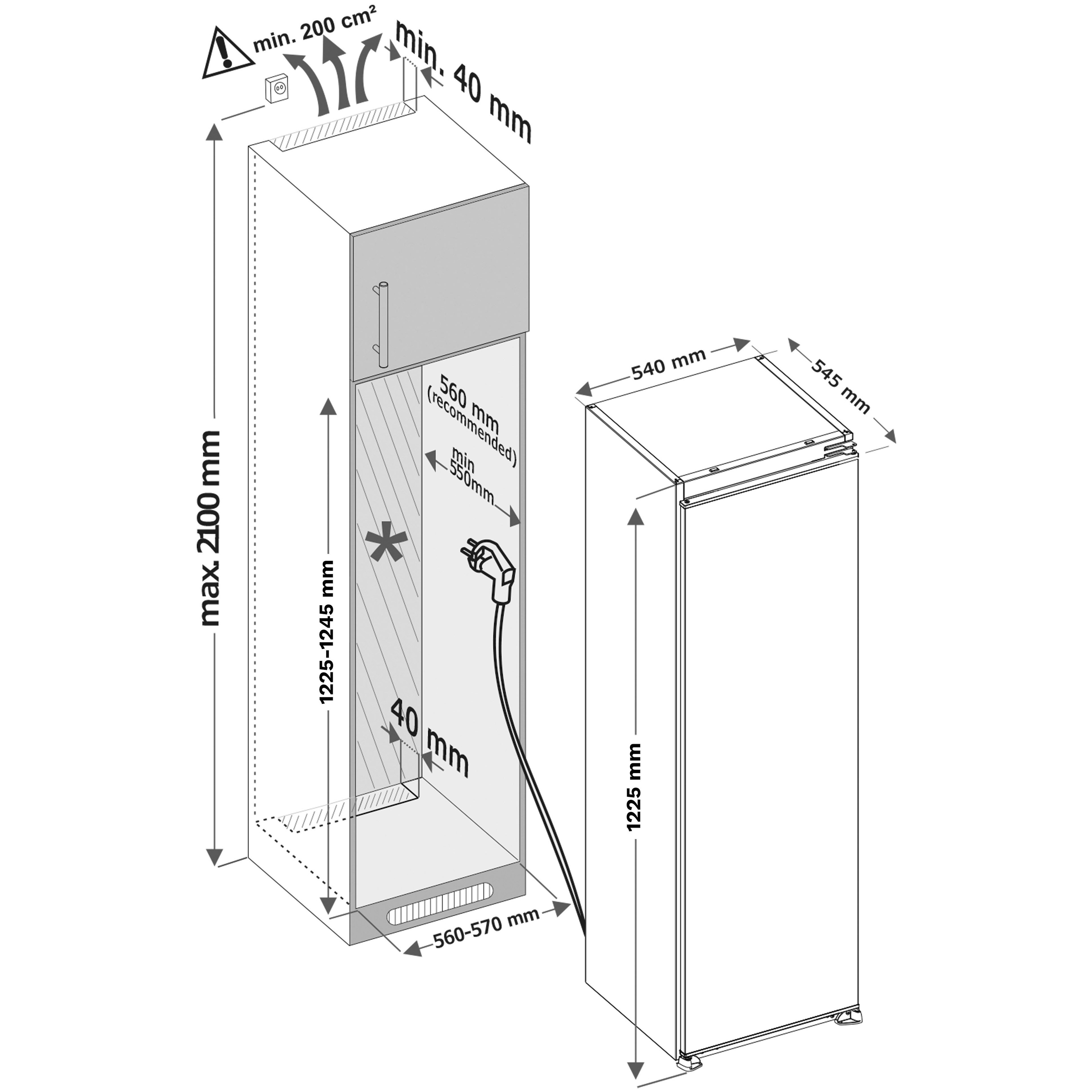 Inventum koelkast inbouw IKK1222S afbeelding 4