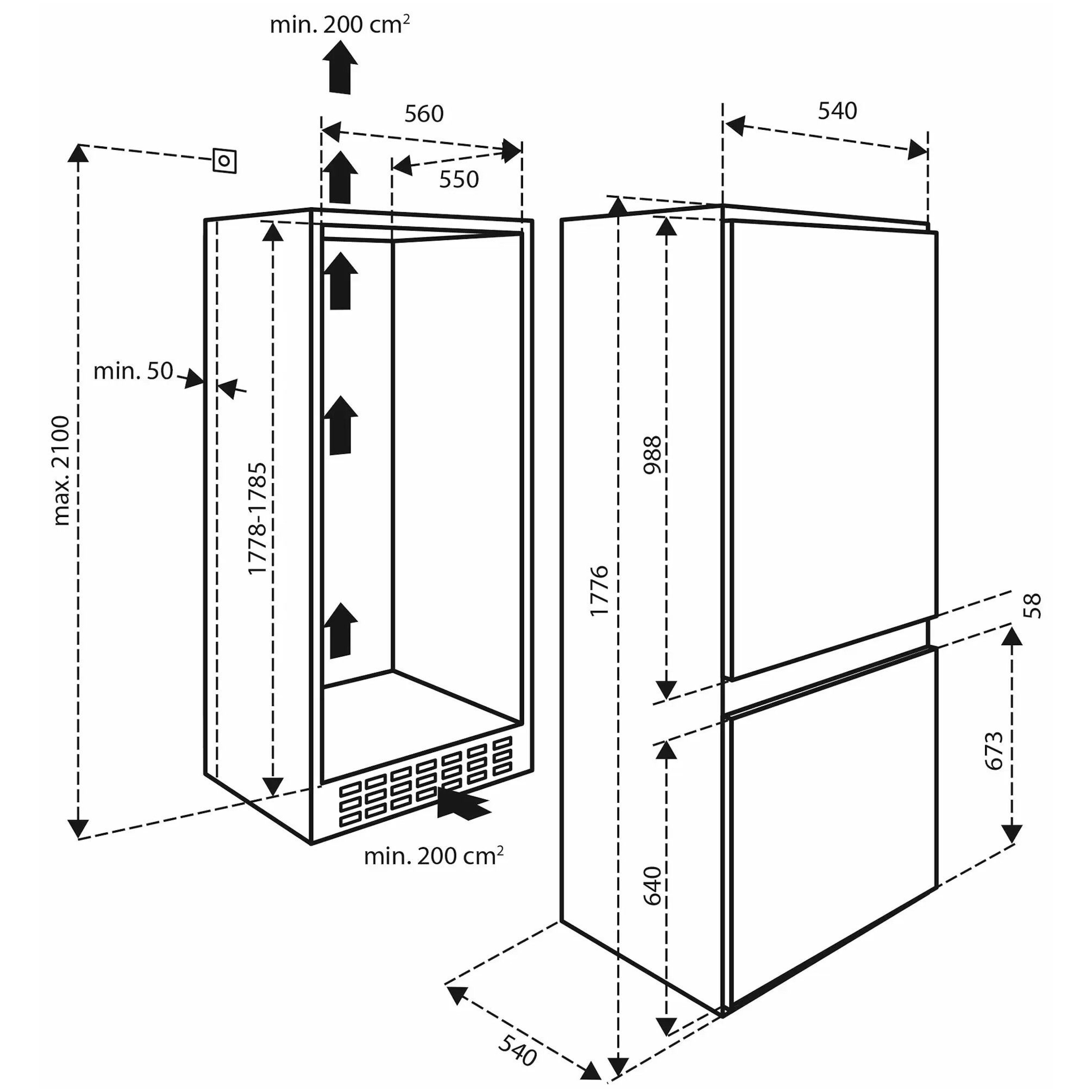 Inventum koelkast inbouw IKV1782S afbeelding 4