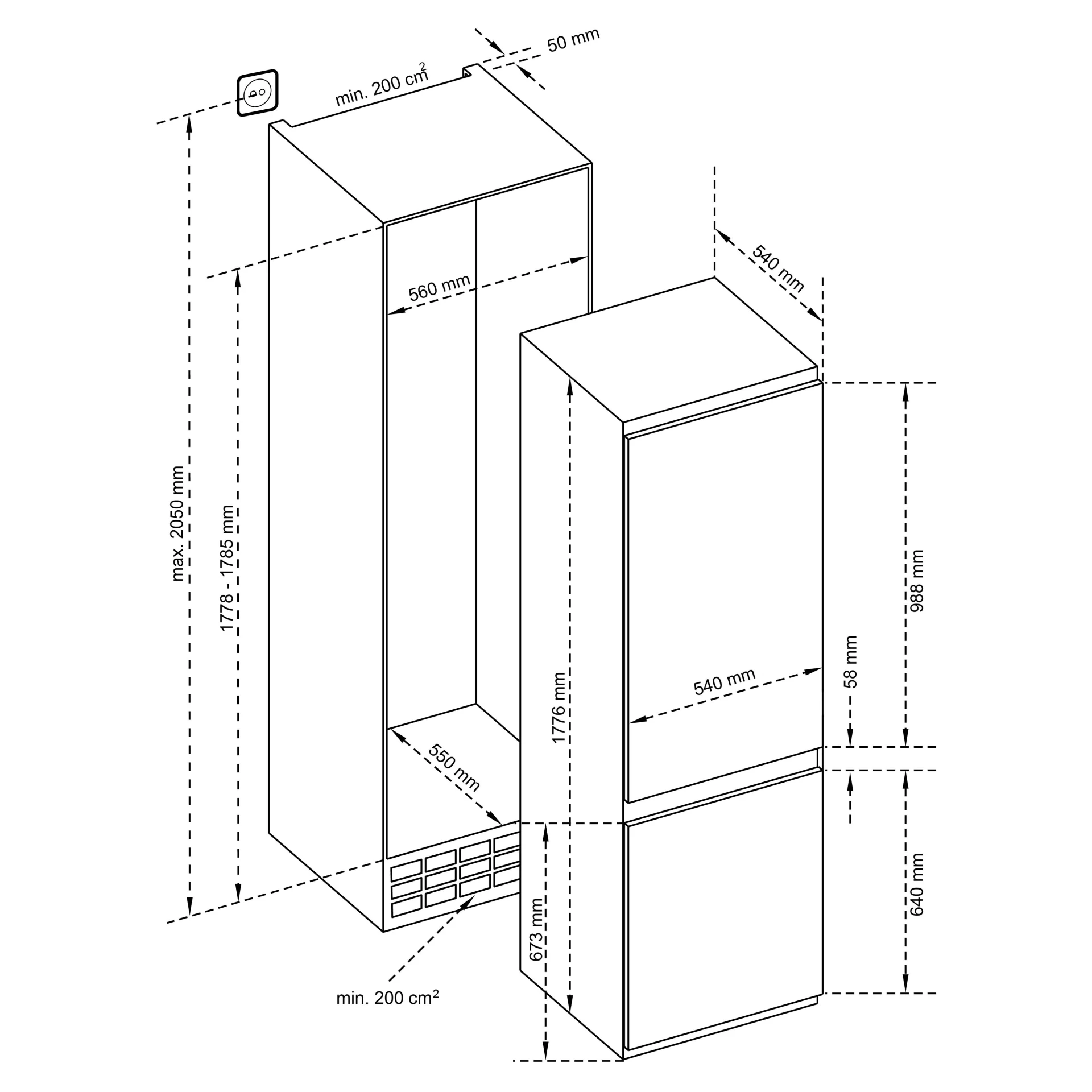 Inventum koelkast inbouw IKV1782S afbeelding 4