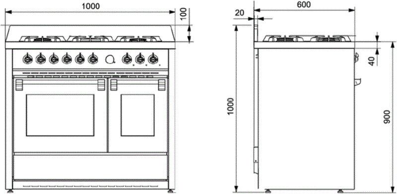 Lancelloti fornuis LCRC10FF-5FICE afbeelding 3