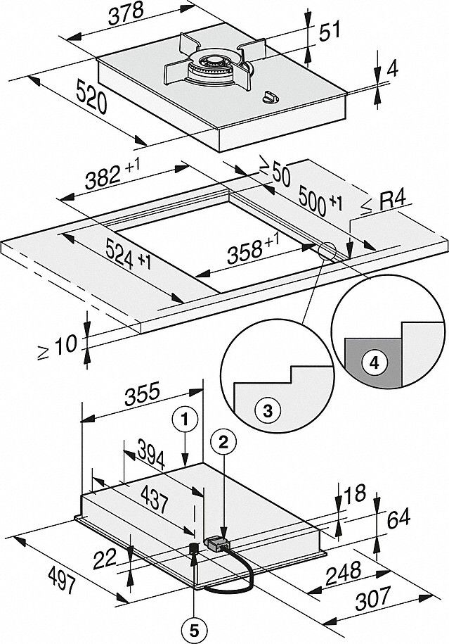 Miele kookplaat inbouw CS7101-1 afbeelding 4