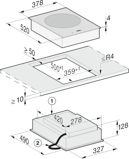 Miele CS7641FLSW inbouw kookplaat afbeelding 5