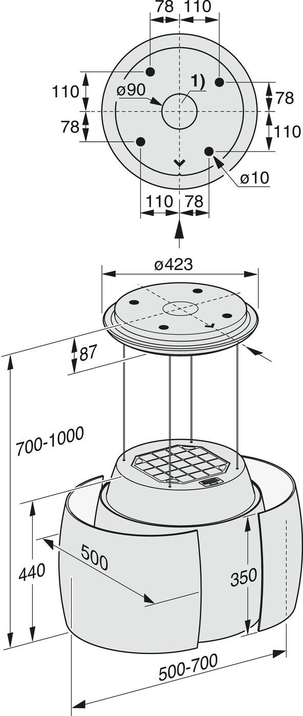 Miele DA7378DBRWS  afzuigkap afbeelding 5