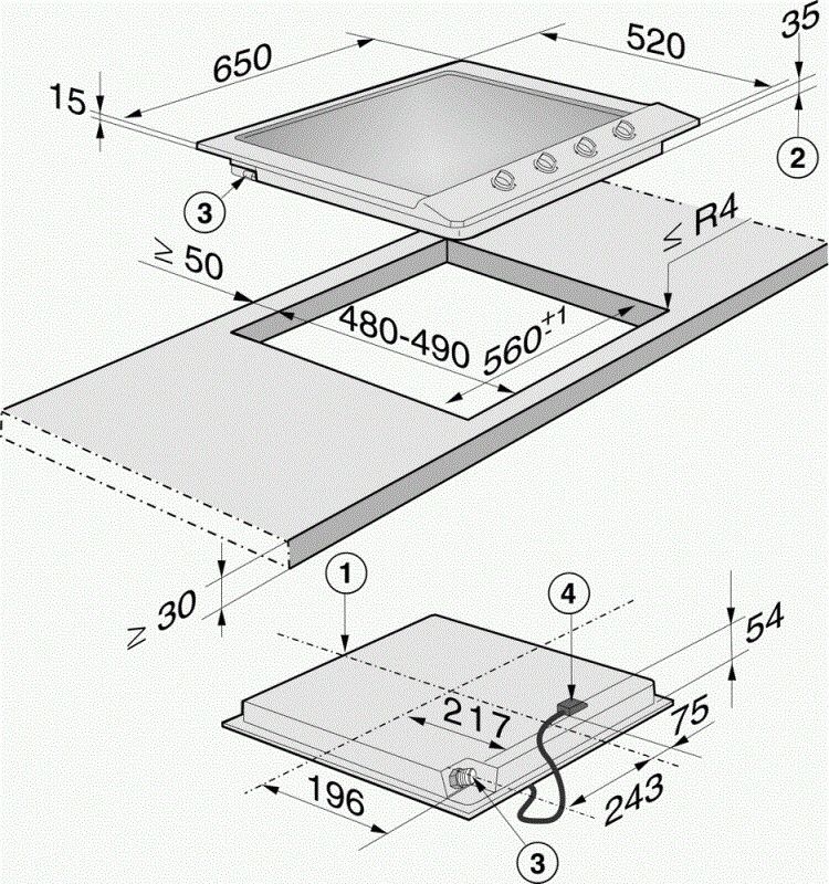 Miele kookplaat KM2014G afbeelding 3