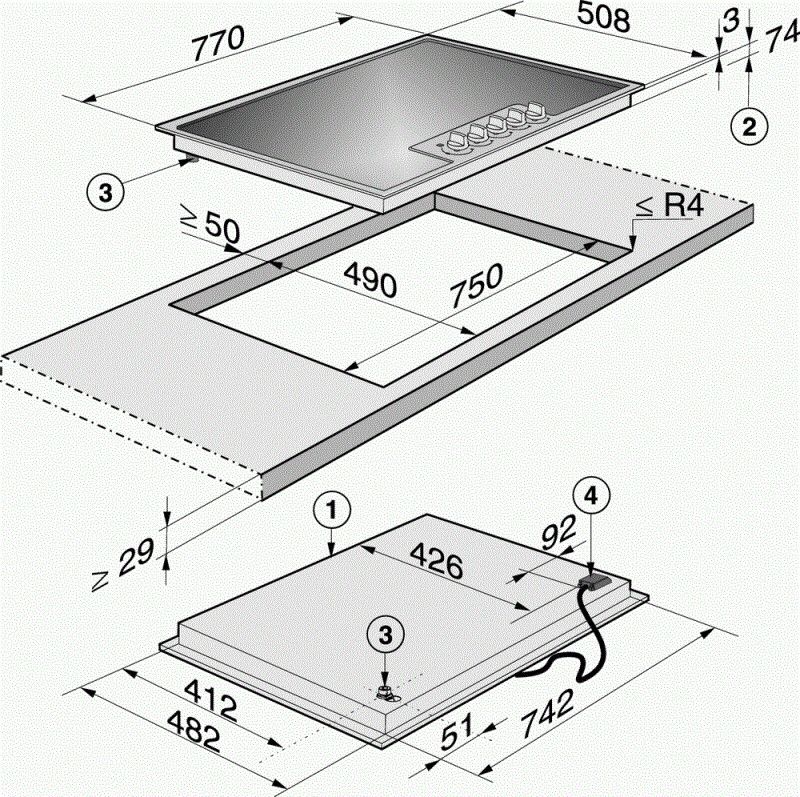 Miele kookplaat inbouw KM2334G afbeelding 4