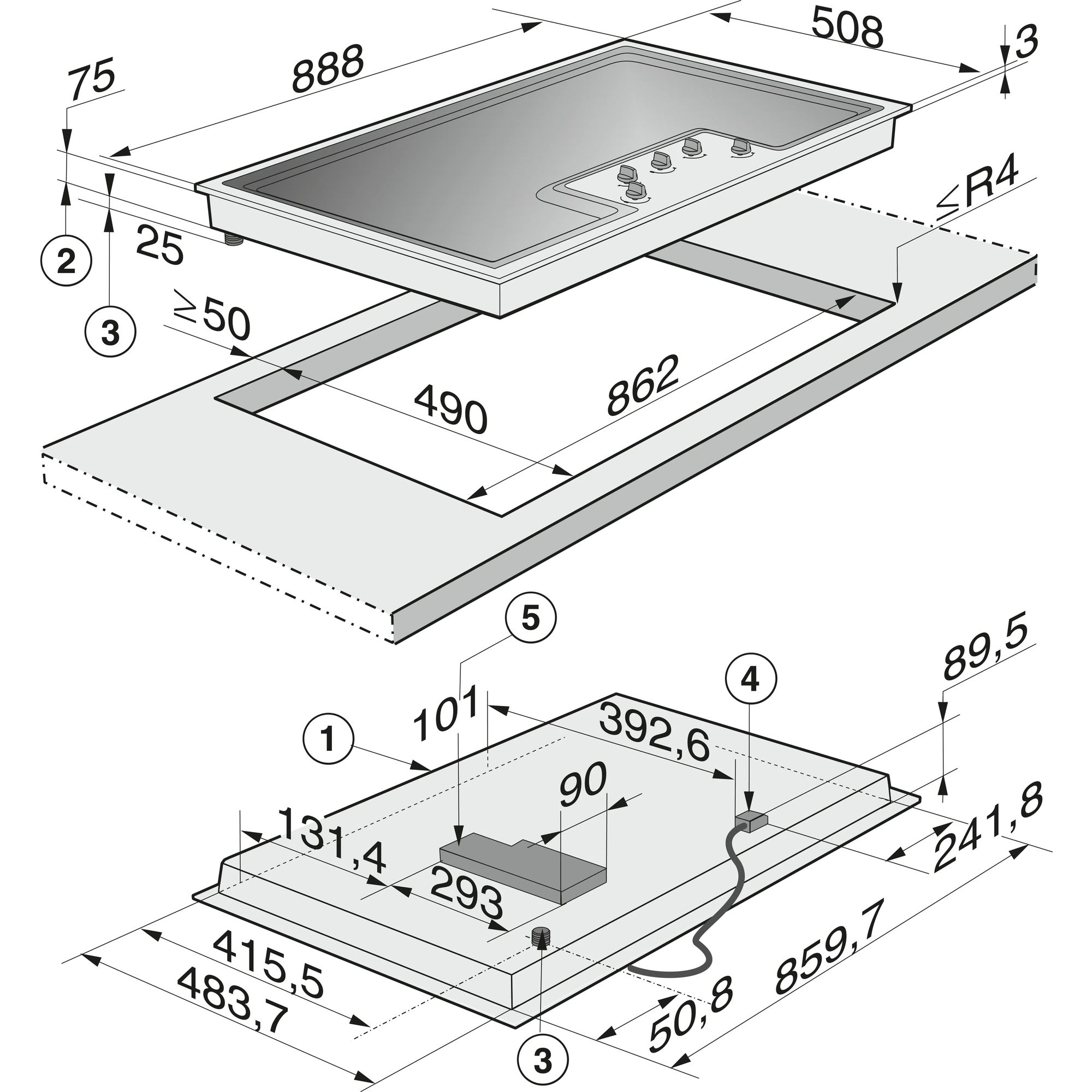 Miele kookplaat inbouw KM2356-1ED afbeelding 4