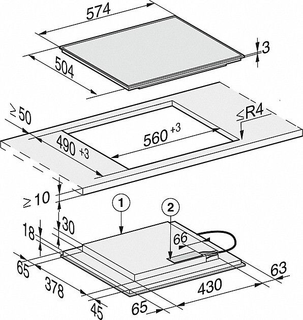 Miele kookplaat inbouw KM7201FR afbeelding 4