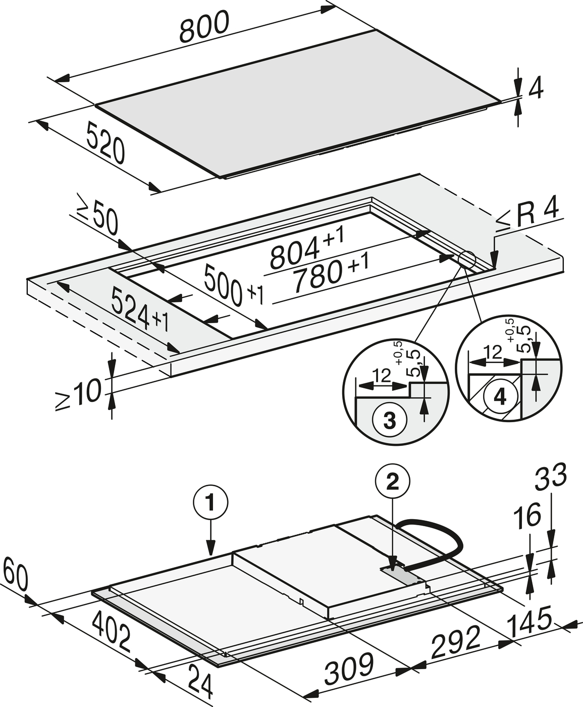 Miele kookplaat KM 7373 FL afbeelding 3