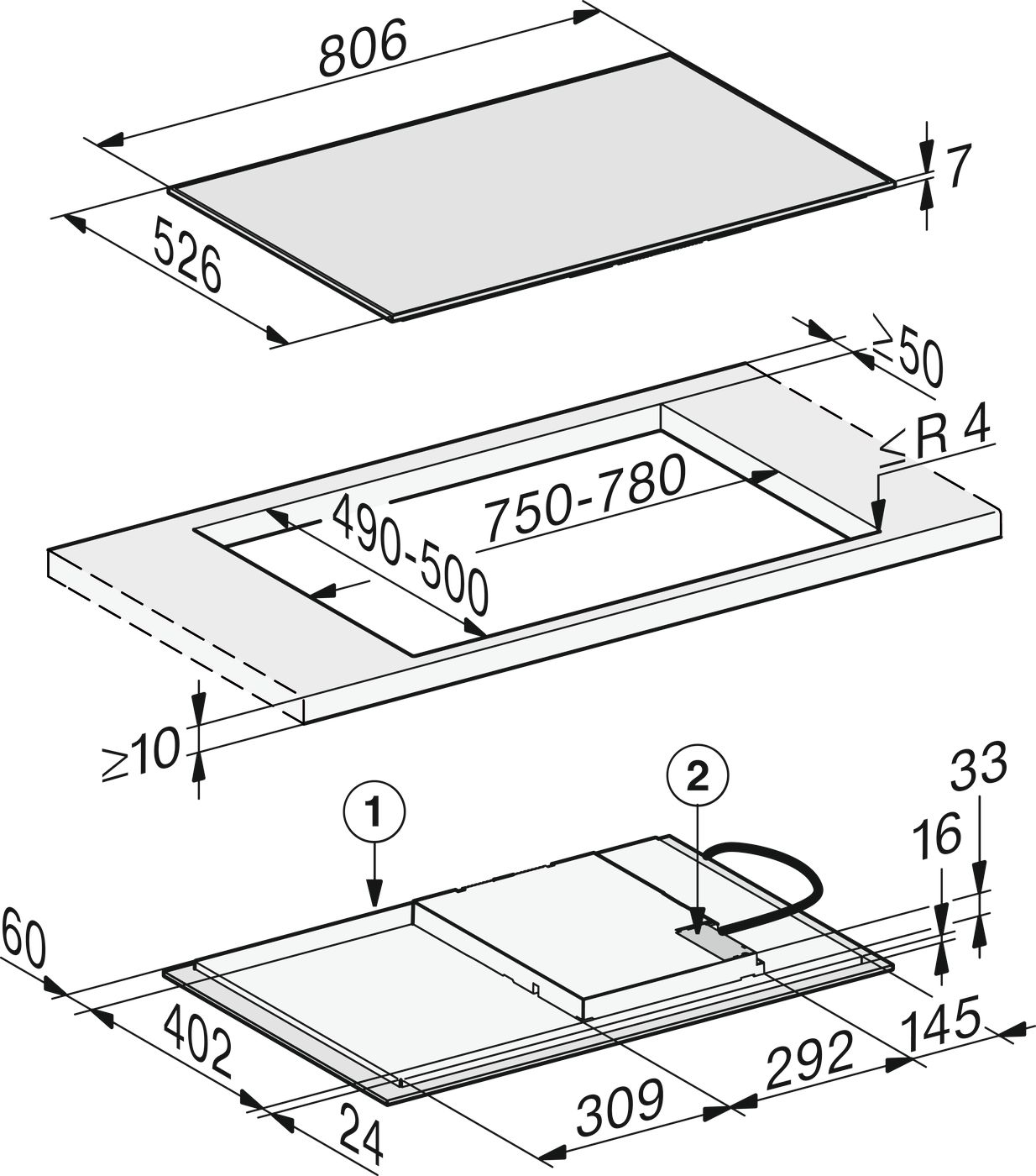 Miele kookplaat inbouw KM 7373 FR afbeelding 4