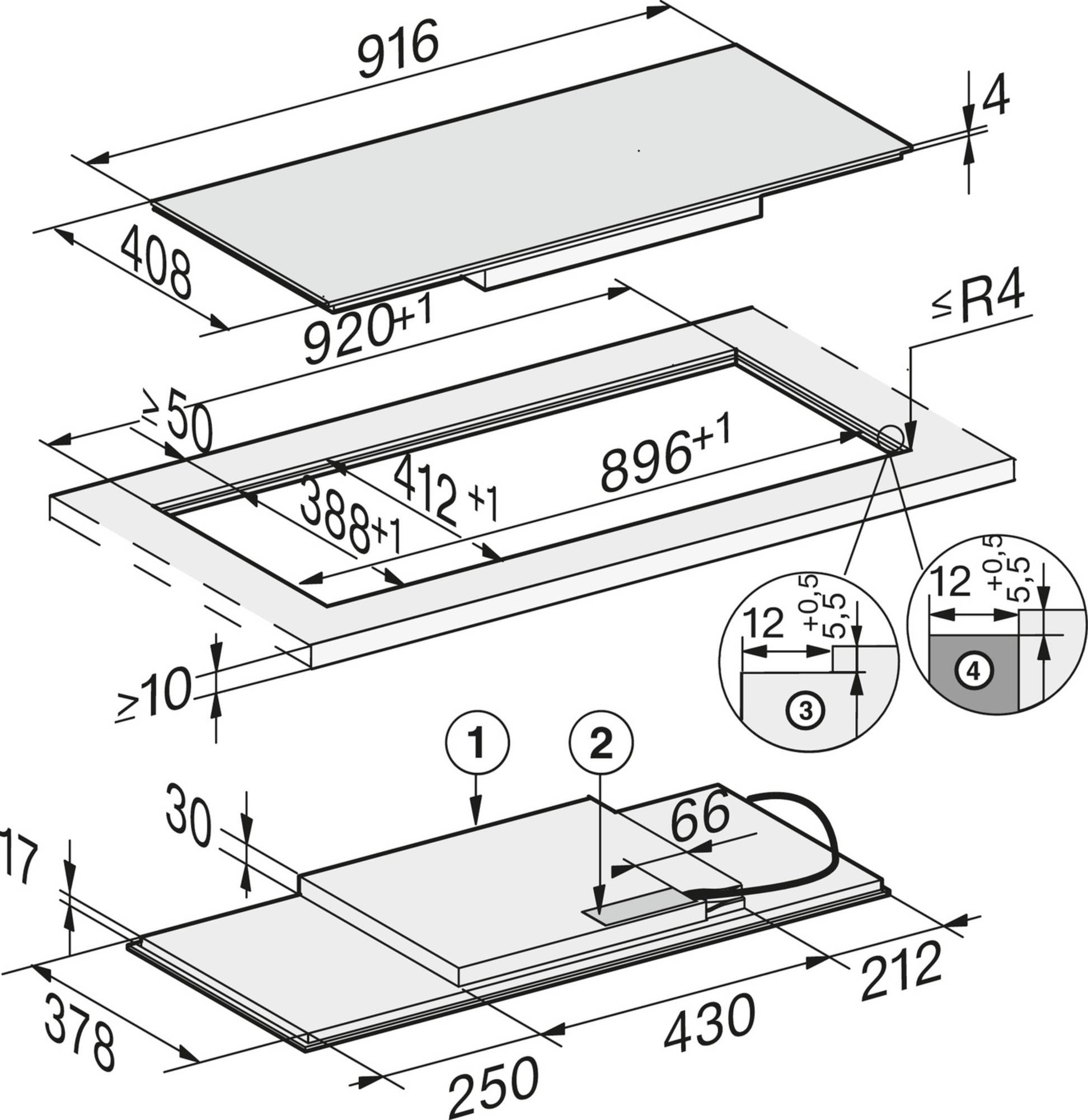 Miele KM7684FL inbouw kookplaat afbeelding 5