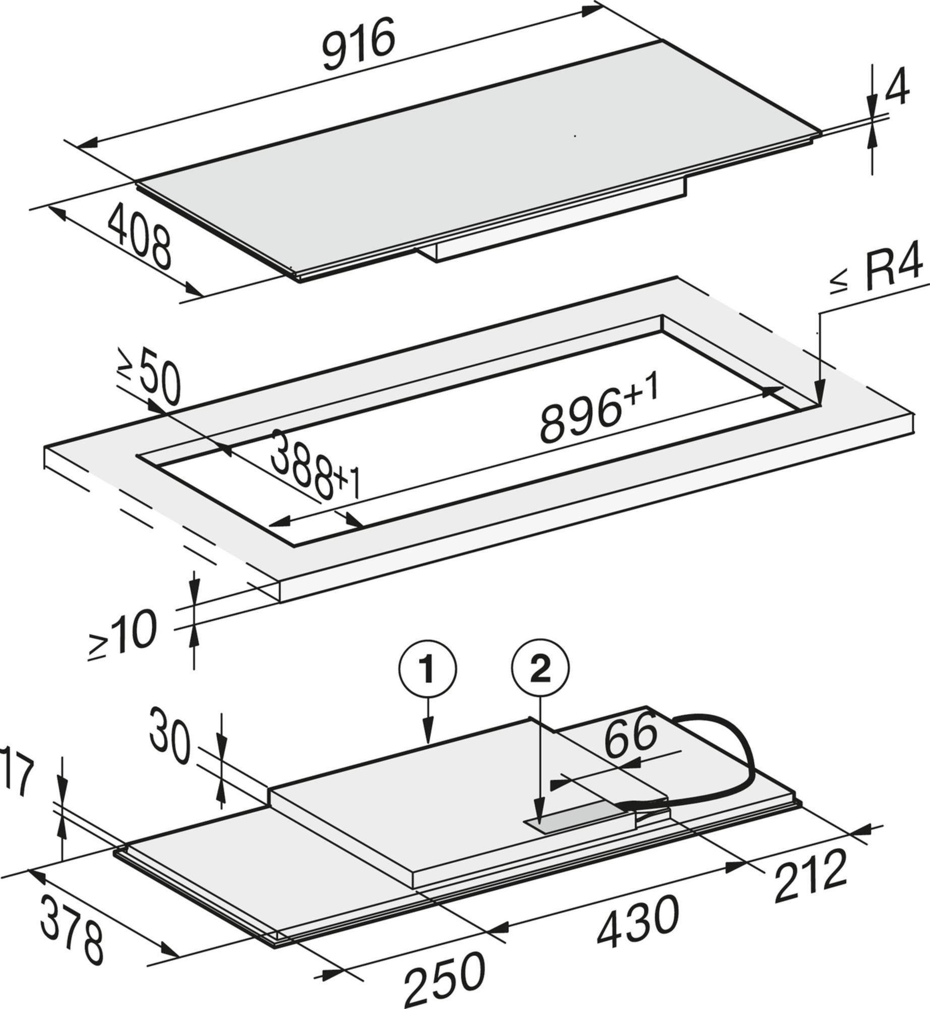 Miele kookplaat inbouw KM7684FL afbeelding 4