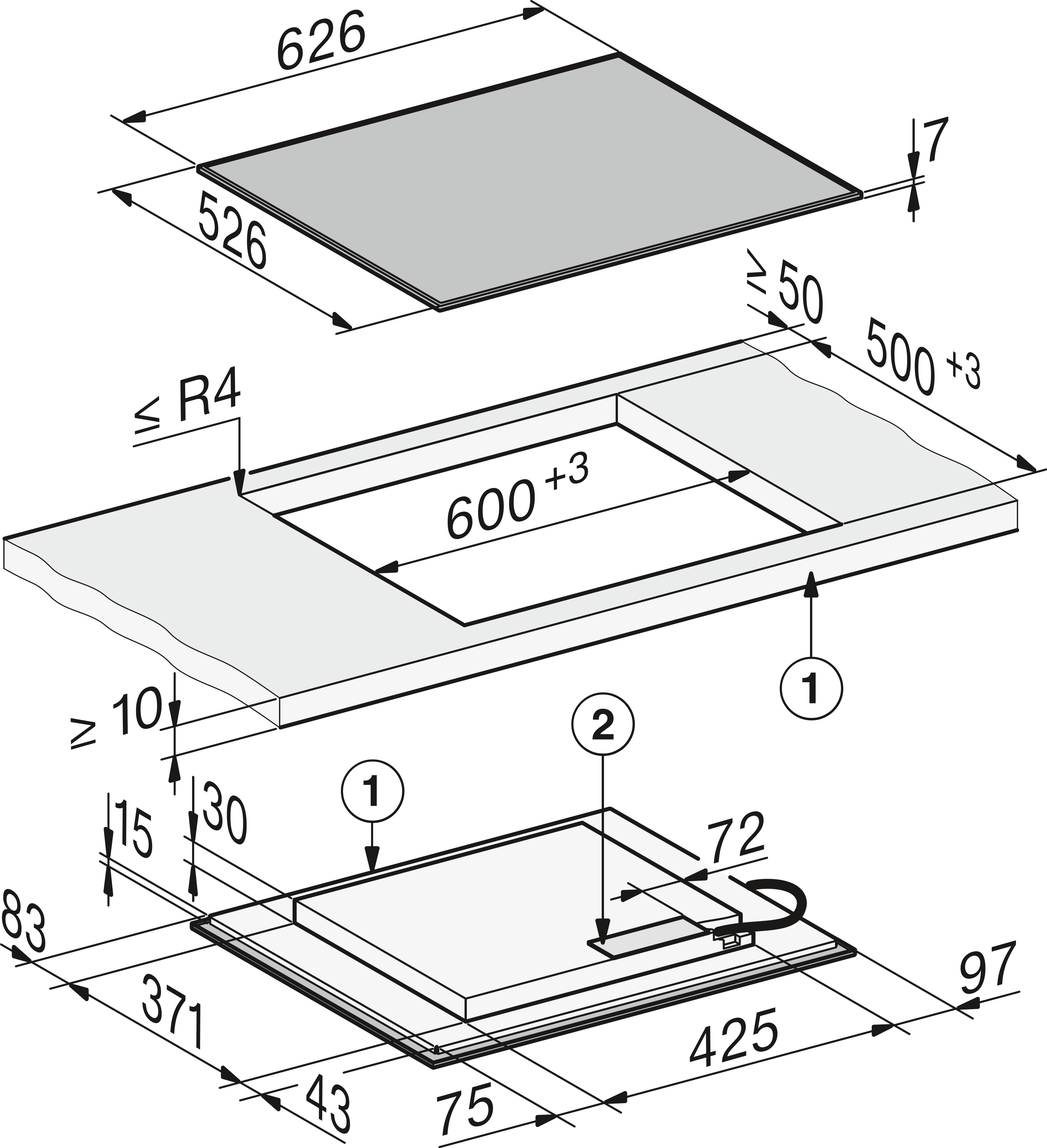 Miele KM8565FRED inbouw kookplaat afbeelding 5