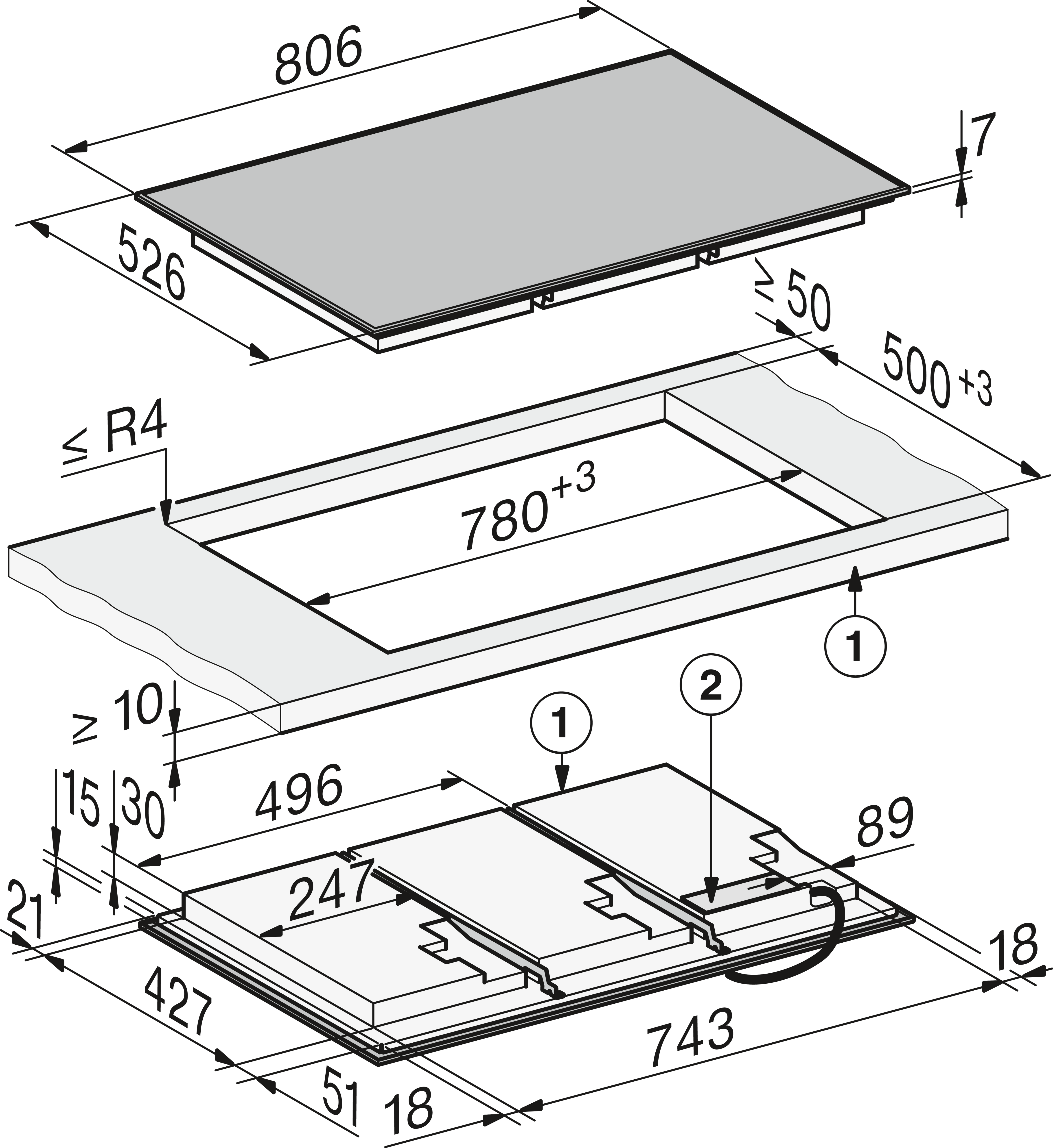 Miele KM8684FRED inbouw kookplaat afbeelding 5