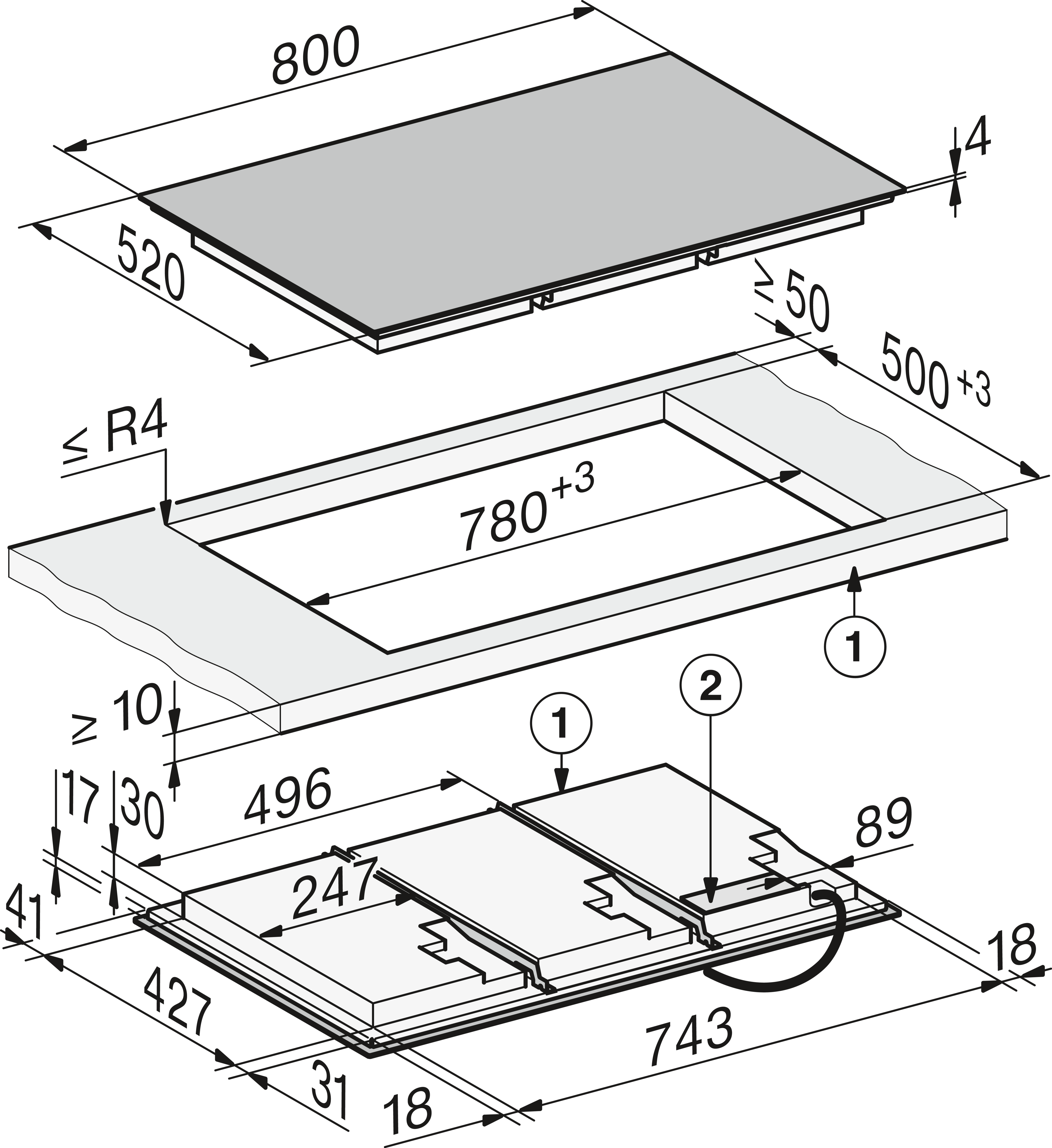 Miele KM8685FLMASW inbouw kookplaat afbeelding 5