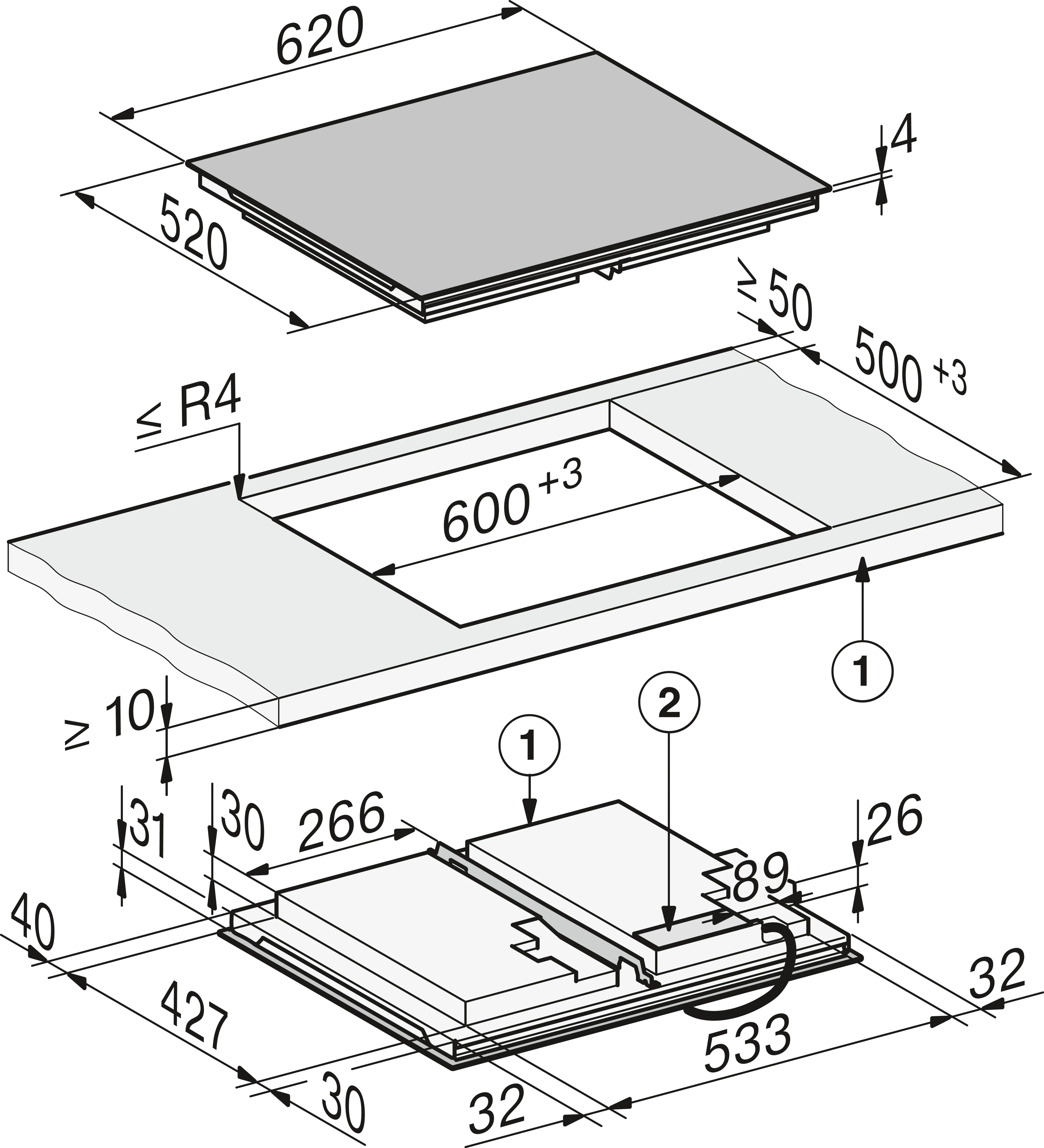 Miele KM8765FLSW inbouw kookplaat afbeelding 5