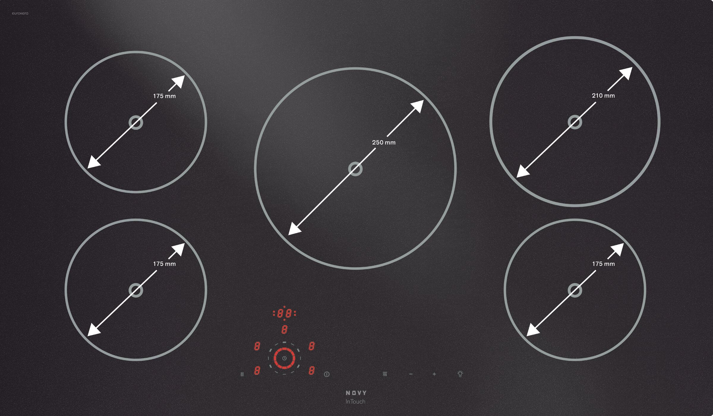 Novy kookplaat inbouw 1758-G1 afbeelding 4