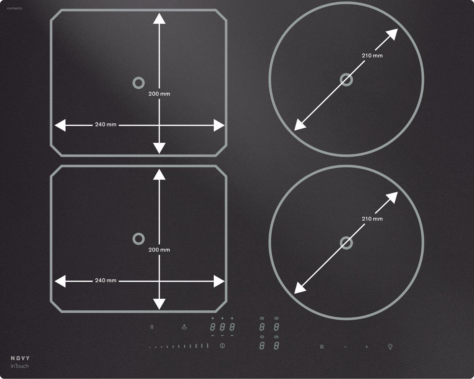 Novy kookplaat inbouw 1763-G1 afbeelding 4