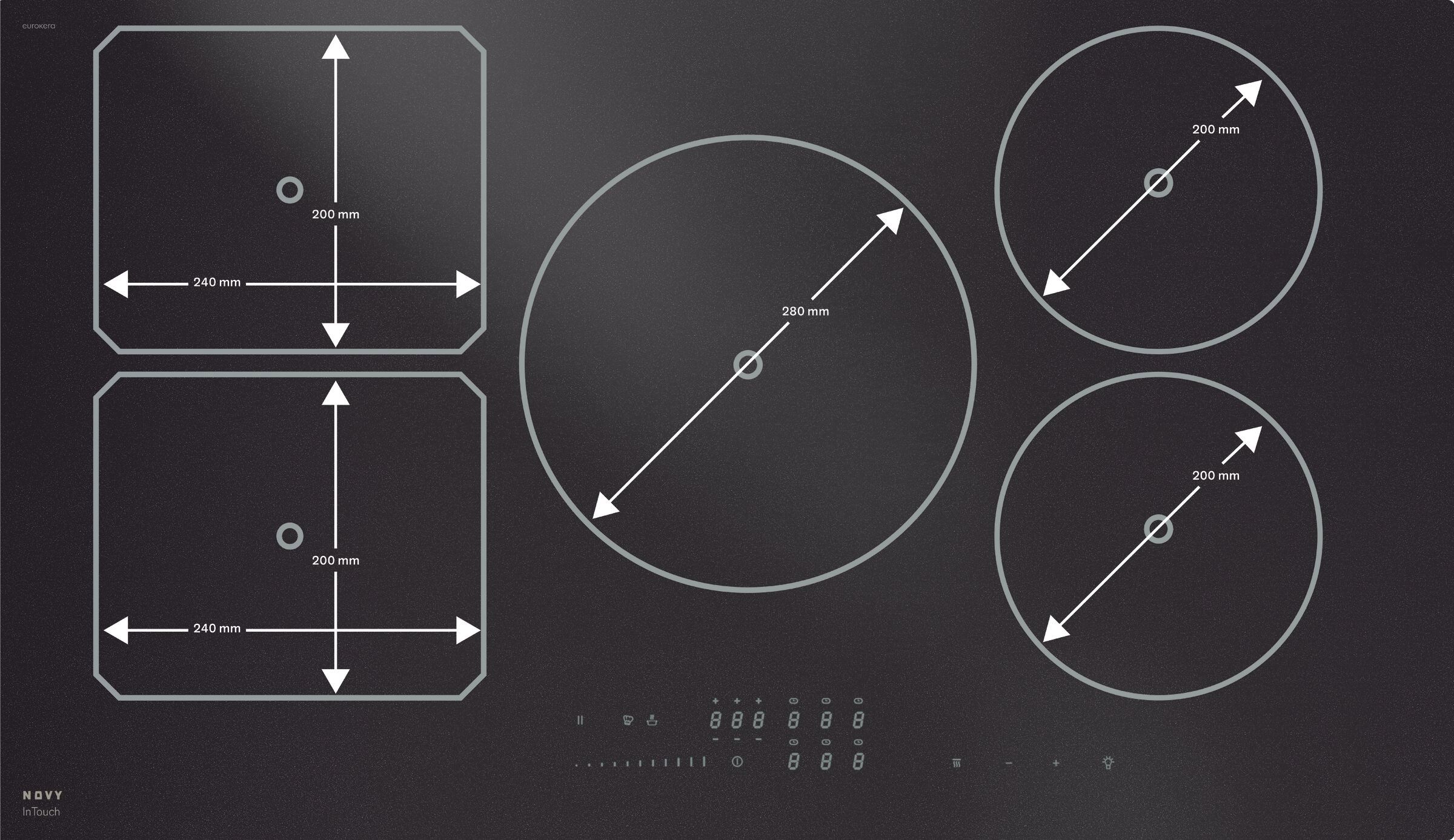 Novy kookplaat inbouw 1768-G1 afbeelding 4