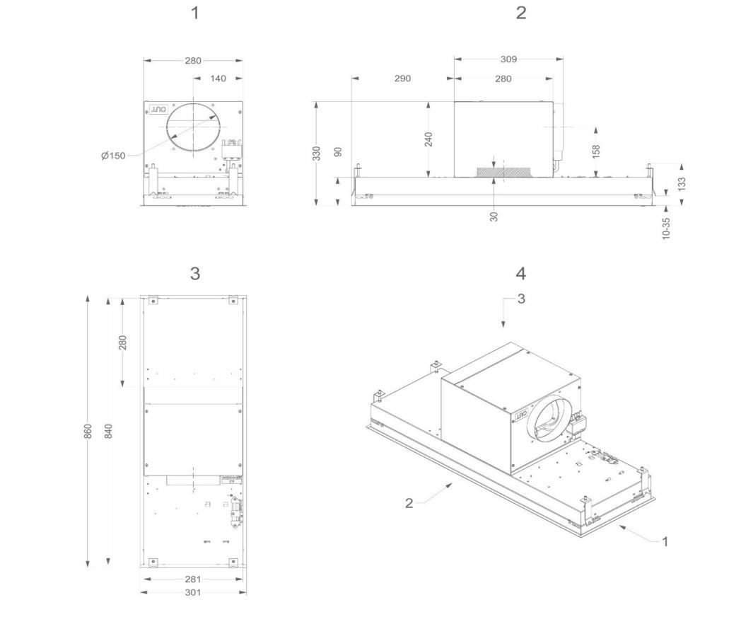Novy afzuigkap 826 afbeelding 3