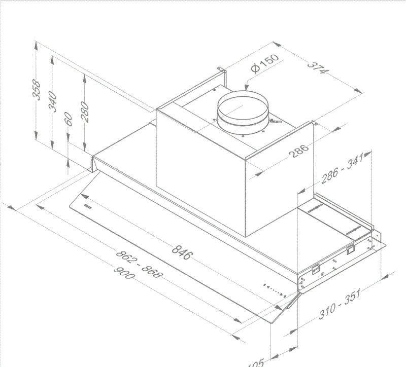 Novy afzuigkap 8741 afbeelding 3