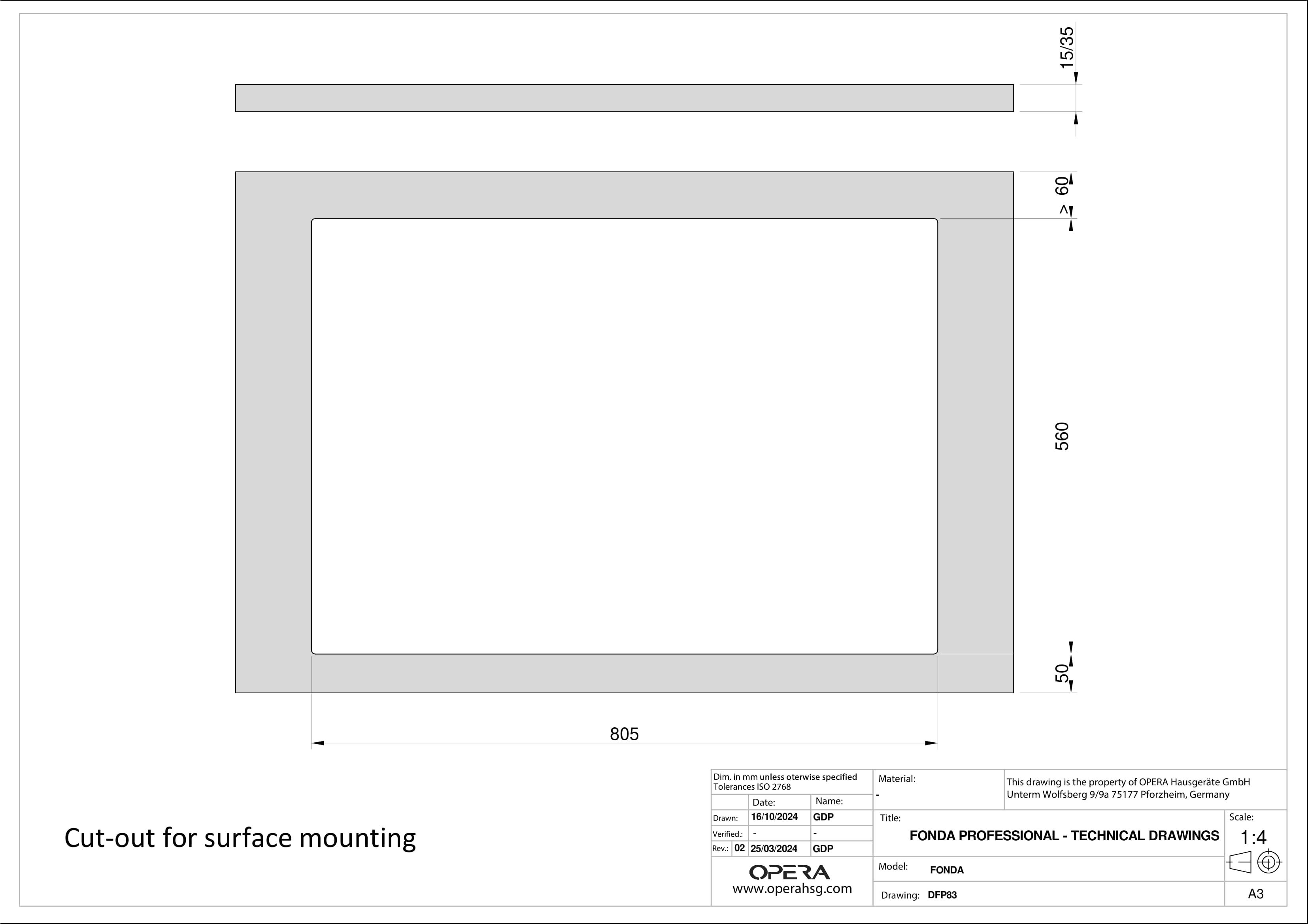 Opera kookplaat inbouw DFP83B220 afbeelding 4