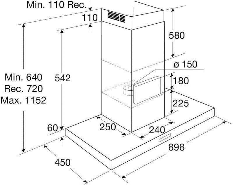 Pelgrim afzuigkap BSK962MAT afbeelding 3