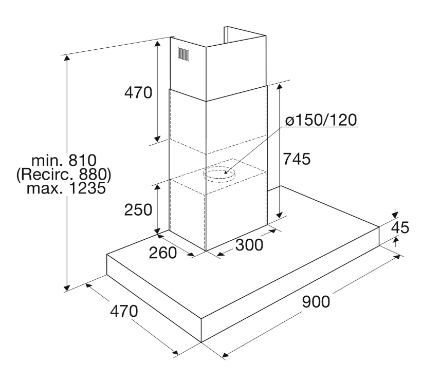 Pelgrim afzuigkap  BSSA971MAT afbeelding 4