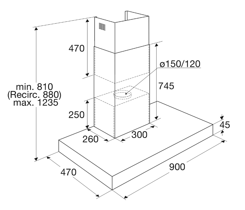 Pelgrim afzuigkap  BSSA971RVS afbeelding 4