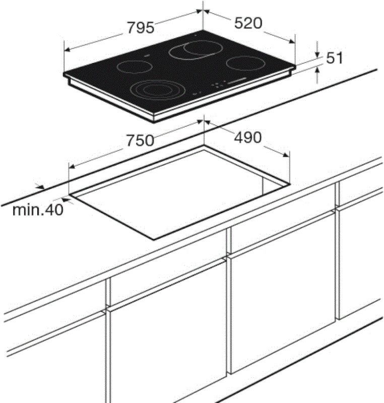 Pelgrim kookplaat inbouw CK3084R afbeelding 4