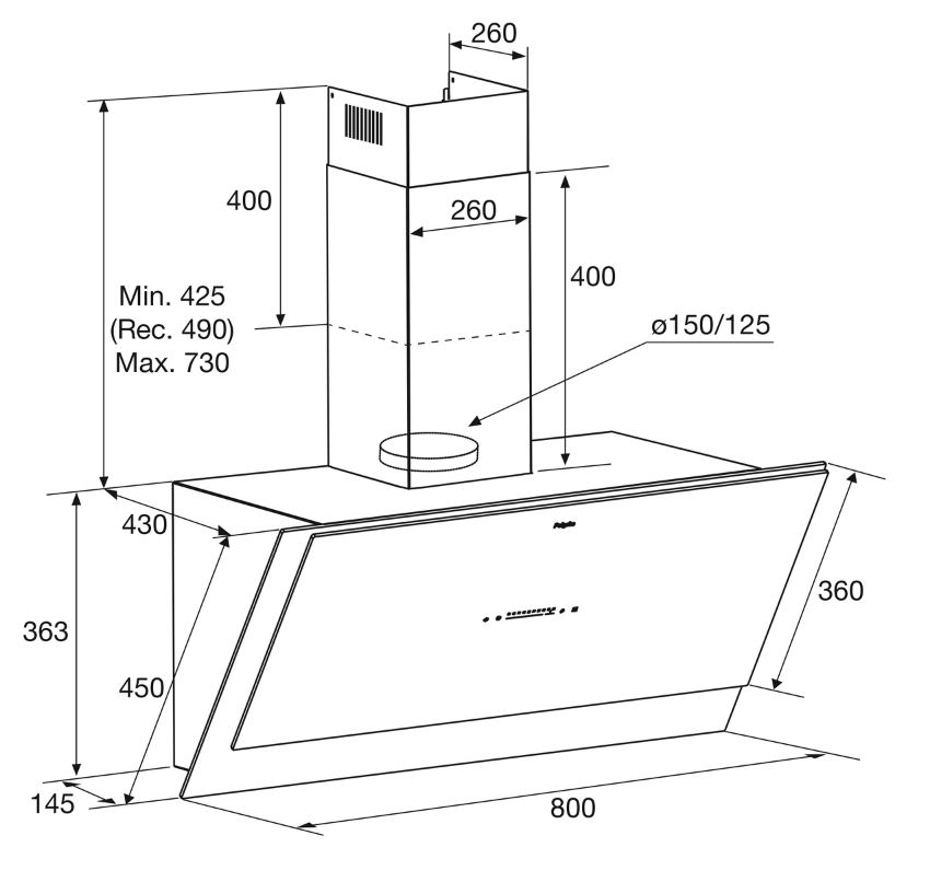 Pelgrim afzuigkap  DSG881MAT afbeelding 4