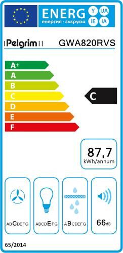 Pelgrim afzuigkap GWA820RVS afbeelding 3
